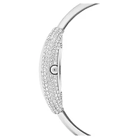 Imber bangle watch, Swiss Made, Metal bracelet, Silver Tone, Stainless steel by SWAROVSKI