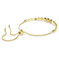 Imber bracelet, Mixed round cuts, White, 18K gold finish