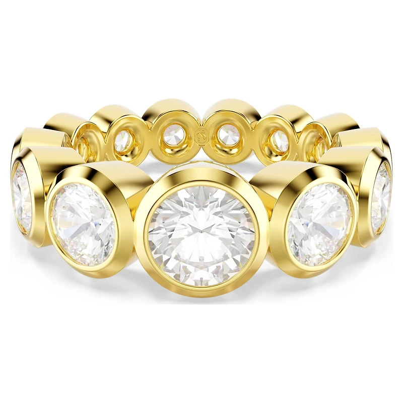Imber ring, Mixed round cuts, White, 18K gold finish