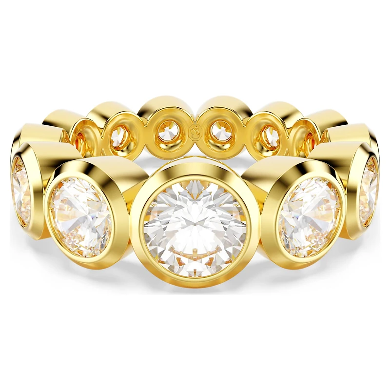 Imber ring, Mixed round cuts, White, Gold-tone plated by SWAROVSKI