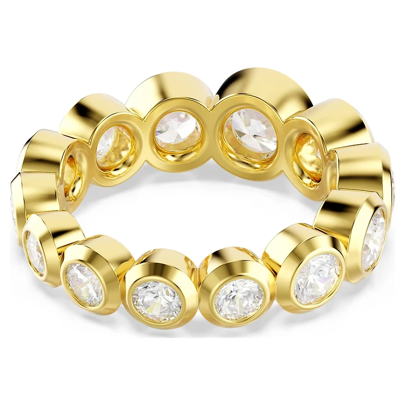Imber ring, Mixed round cuts, White, 18K gold finish