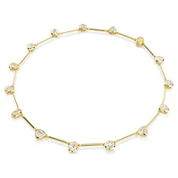Imber necklace, Magnetic closure, Mixed cuts, White, Gold-tone plated by SWAROVSKI