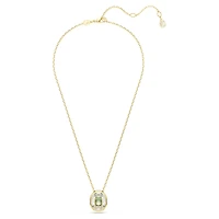Chroma pendant, Octagon cut, Green, Gold-tone plated by SWAROVSKI