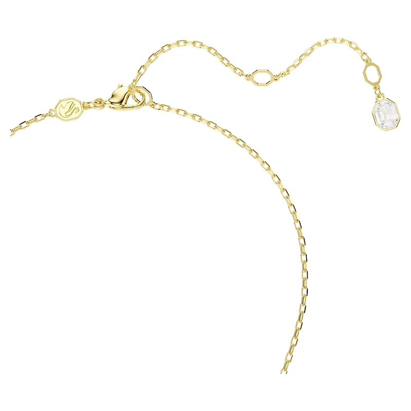 Chroma pendant, Octagon cut, Green, 18K gold finish
