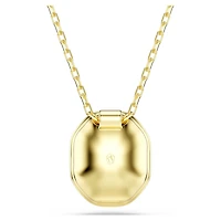 Chroma pendant, Octagon cut, Green, 18K gold finish