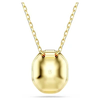 Chroma pendant, Octagon cut, Green, Gold-tone plated by SWAROVSKI