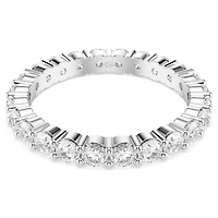 Matrix Vittore ring, Round cut, White, Silver-tone finish by SWAROVSKI