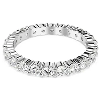 Matrix Vittore ring, Round cut, White, Silver-tone finish by SWAROVSKI