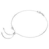 Constella necklace, Crystal pearl, Round cuts, White, Rhodium plated by SWAROVSKI