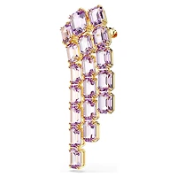 Millenia brooch, Octagon cut, Purple, Gold-tone plated by SWAROVSKI