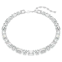 Millenia necklace, Octagon cut, White, Rhodium plated by SWAROVSKI
