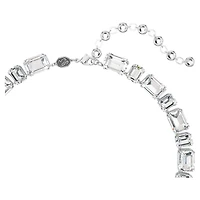 Millenia necklace, Octagon cut, White, Rhodium plated by SWAROVSKI