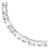 Millenia necklace, Octagon cut, White, Rhodium plated by SWAROVSKI