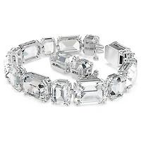 Millenia bracelet, Octagon cut, White, Rhodium plated by SWAROVSKI