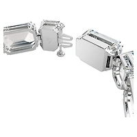 Millenia bracelet, Octagon cut, White, Rhodium plated by SWAROVSKI