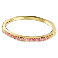 Matrix bangle, Baguette cut, Octagon shape, Pink, Gold-tone plated by SWAROVSKI