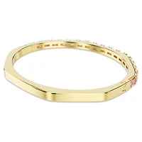 Matrix bangle, Baguette cut, Octagon shape, Pink, 18K gold finish