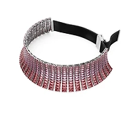 Matrix choker, Baguette cut, Pink, Rhodium plated by SWAROVSKI