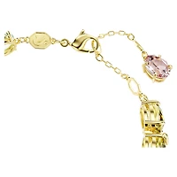 Gema bracelet, Mixed cuts, Multicoloured, 18K gold finish