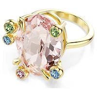 Gema ring, Set (3), Mixed cuts, Multicoloured, 18K gold finish