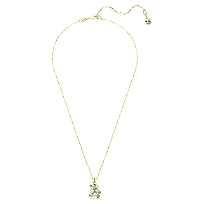 Gema pendant, Mixed cuts, Multicoloured, 18K gold finish