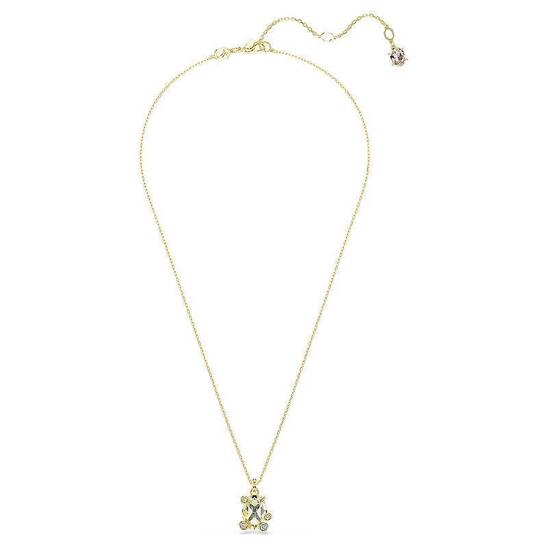 Gema pendant, Mixed cuts, Multicoloured, Gold-tone plated by SWAROVSKI