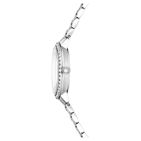 Matrix 3-link watch, Swiss Made, Metal bracelet, Silver Tone, Stainless steel by SWAROVSKI