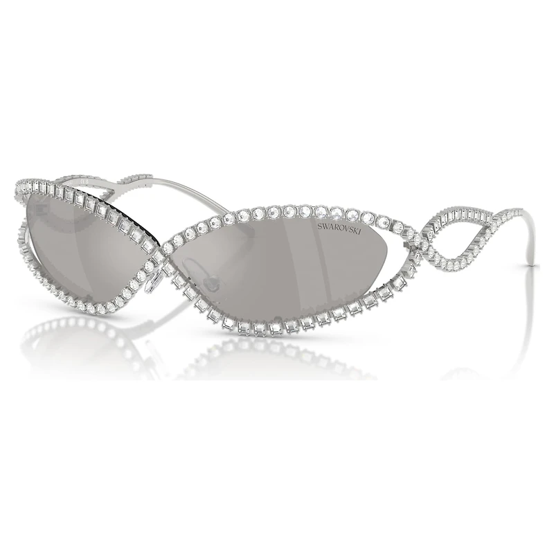 Sunglasses, Mask shape, SK7024, Silver Tone by SWAROVSKI