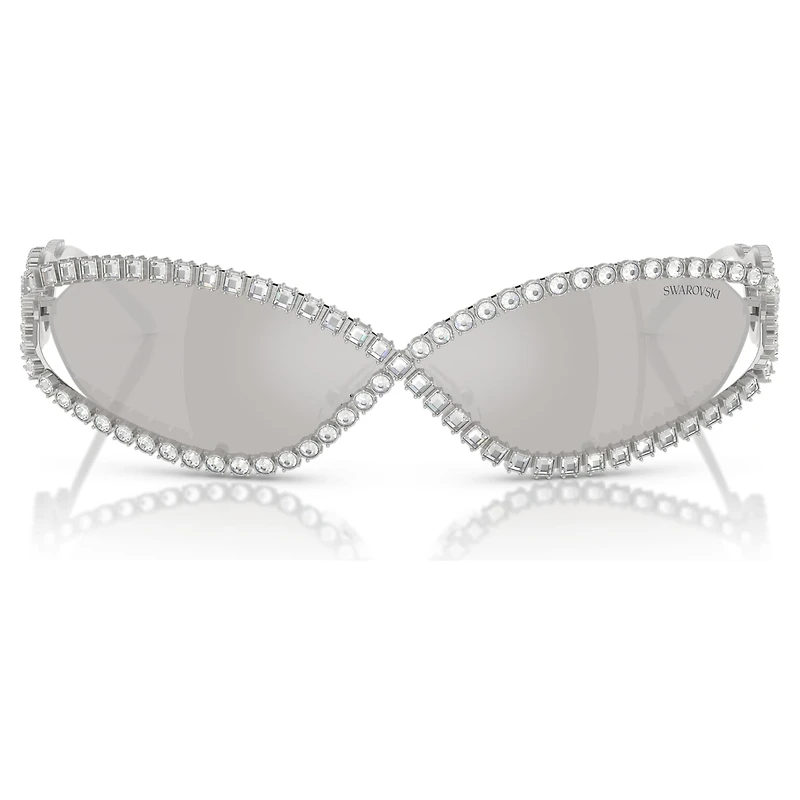 Sunglasses, Mask shape, SK7024, Silver Tone by SWAROVSKI