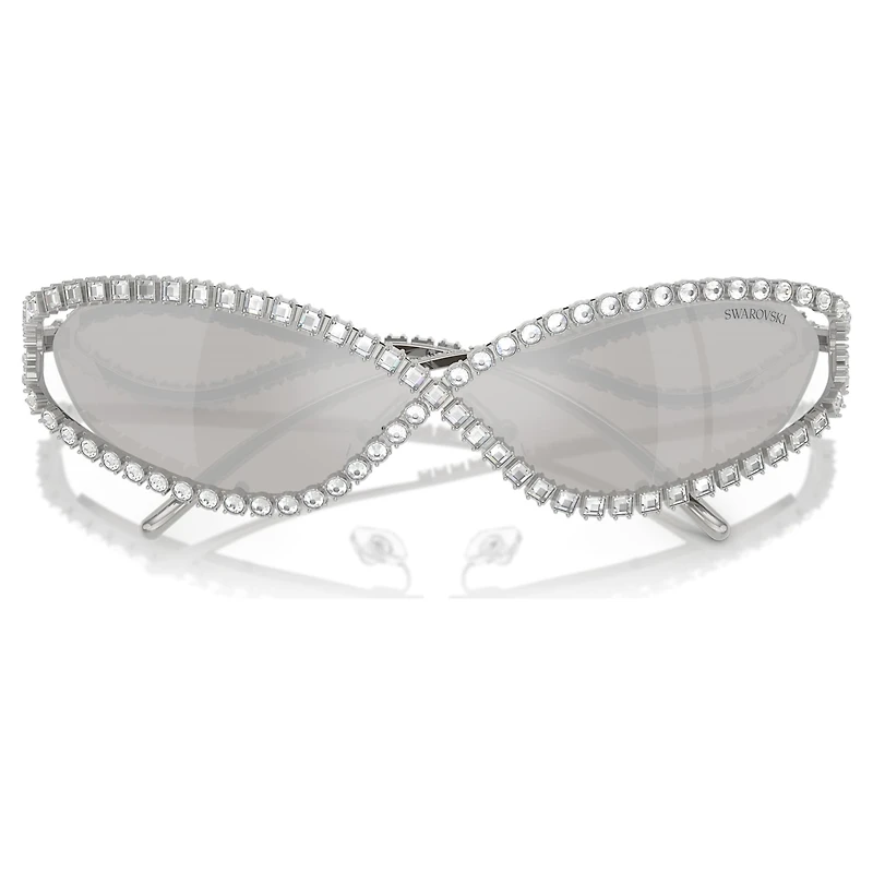 Sunglasses, Mask shape, SK7024, Silver Tone by SWAROVSKI