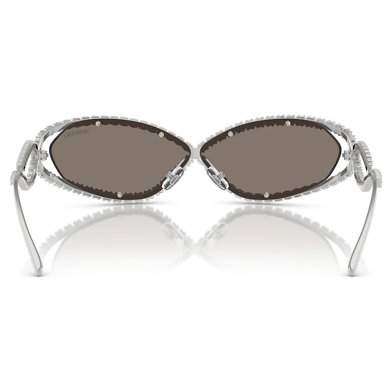 Sunglasses, Mask shape, SK7024, Silver tone by SWAROVSKI