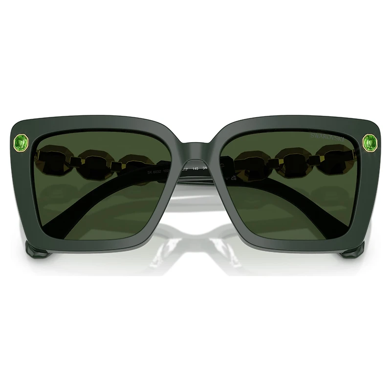 Sunglasses, Square shape, SK6032, Green by SWAROVSKI