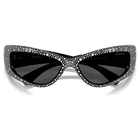 Sunglasses, Mask shape, SK6027, Black by SWAROVSKI