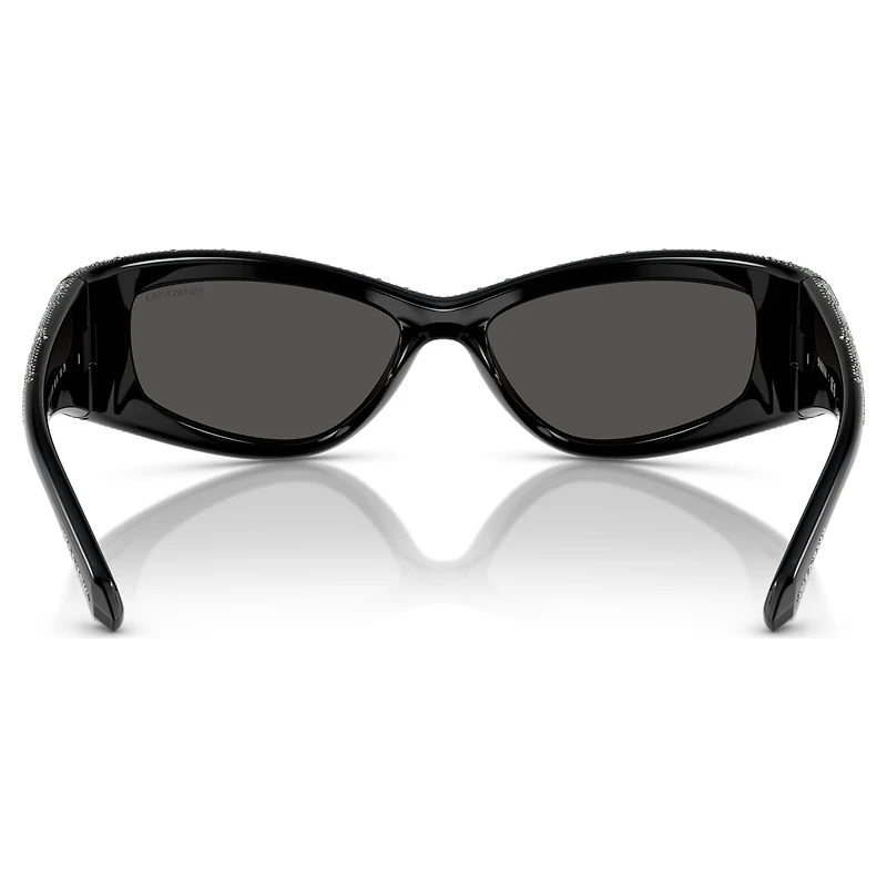 Sunglasses, Mask shape, SK6027, Black by SWAROVSKI