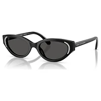 Sunglasses, Cat-Eye shape, SK6030, Black by SWAROVSKI