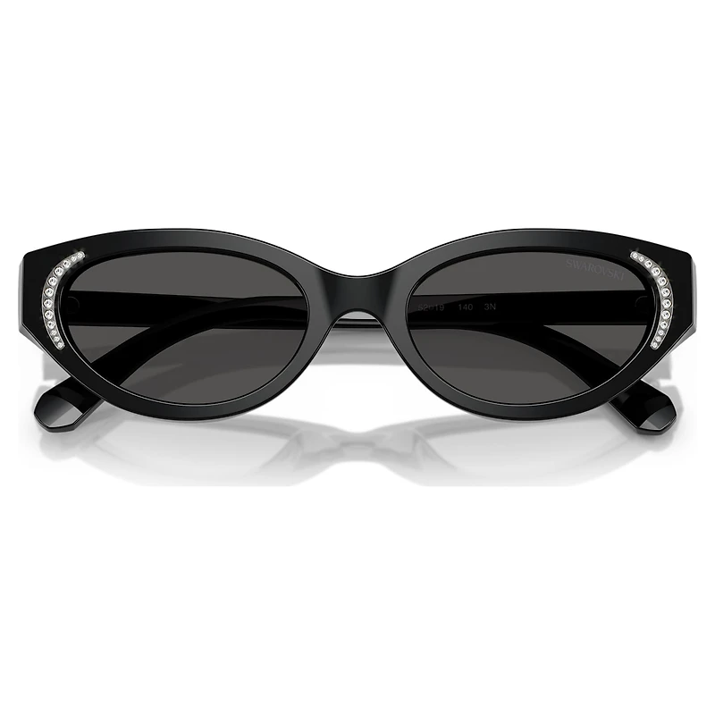 Sunglasses, Cat-Eye shape, SK6030, Black by SWAROVSKI