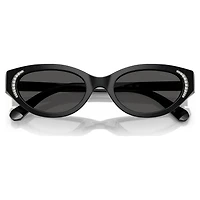 Sunglasses, Cat-Eye shape, SK6030, Black by SWAROVSKI