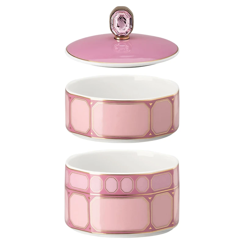 Signum box, Porcelain, Small, Pink by SWAROVSKI