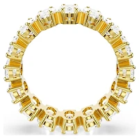 Matrix ring, Oval cut, White, 18K gold finish