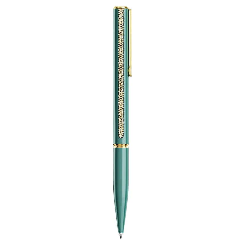 Shimmer ballpoint pen, Green, Green lacquered, Gold-tone plated by SWAROVSKI