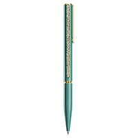 Shimmer ballpoint pen, Green, Green lacquered, Gold-tone plated by SWAROVSKI