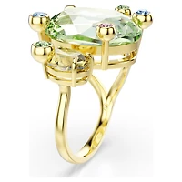 Gema open ring, Mixed cuts, Multicoloured, 18K gold finish