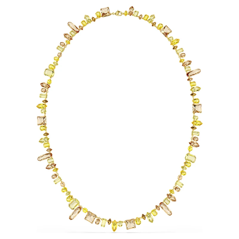 Gema strandage, Mixed cuts, Yellow, Gold-tone plated by SWAROVSKI