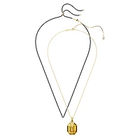 Lucent pendant, Octagon shape, Yellow, Gold-tone plated by SWAROVSKI