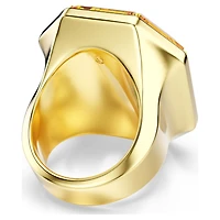 Lucent cocktail ring, Octagon shape, Yellow, Gold-tone plated by SWAROVSKI
