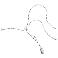 Matrix choker, Round cut, White, Rhodium plated by SWAROVSKI