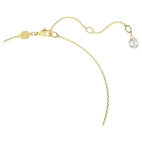 Idyllia pendant, Mixed cuts, Flower, Blue, 18K gold finish