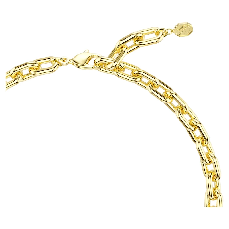 Idyllia necklace, Mixed cuts, Flower, Multicoloured, 18K gold finish