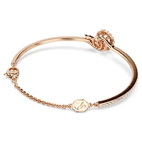 Snake bangle, Mixed cuts, Year of the Snake, Red, 18K rose gold finish