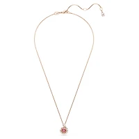 Snake pendant, Mixed cuts, Year of the Snake, Red, 18K rose gold finish